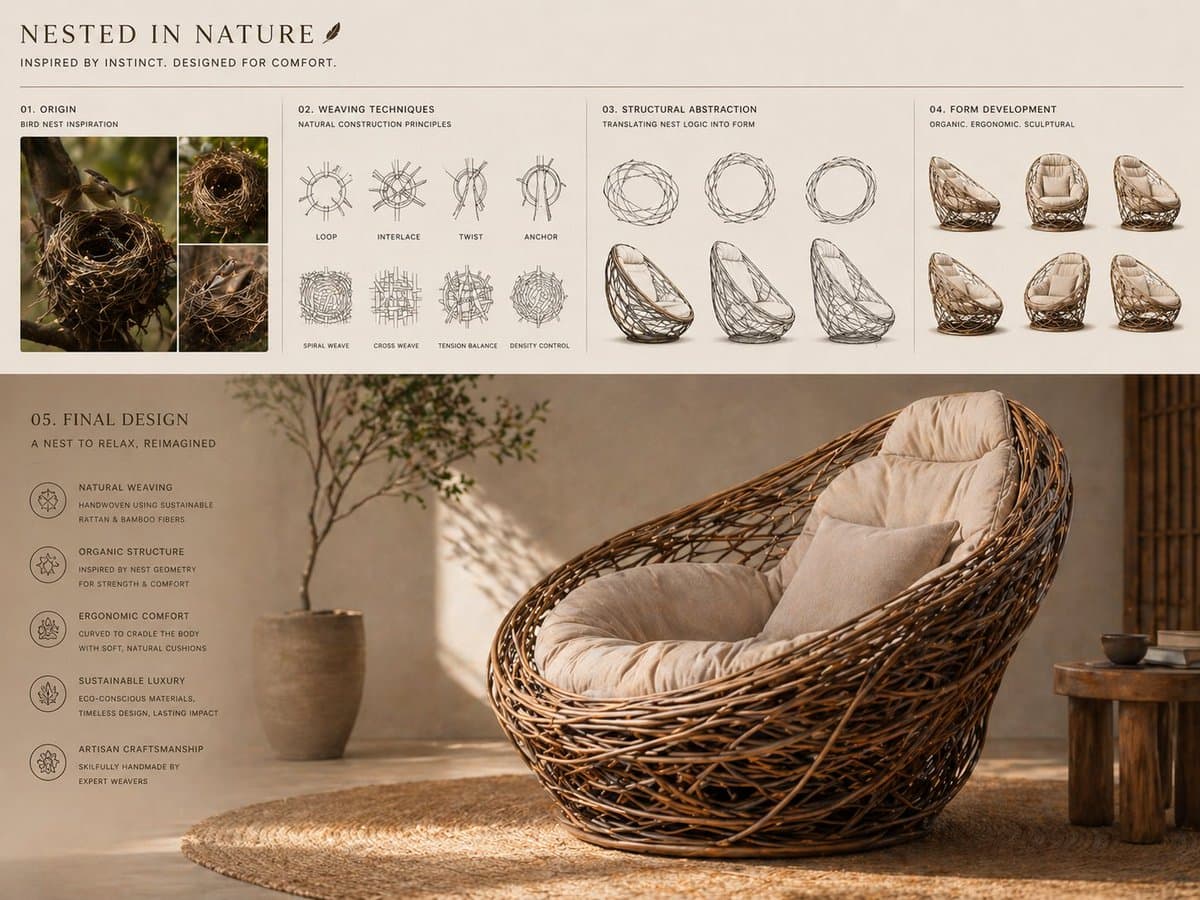 Conceptual transformation, bird nest construction techniq... - Image 1