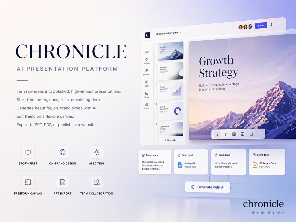 Create a premium 4:3 presentation cover slide introducing...