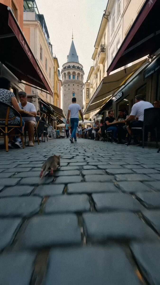 Góc Nhìn Của Chú Mèo Khám Phá Tháp Galata Ở Istanbul